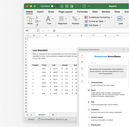 Quotestream Active Sheets image
